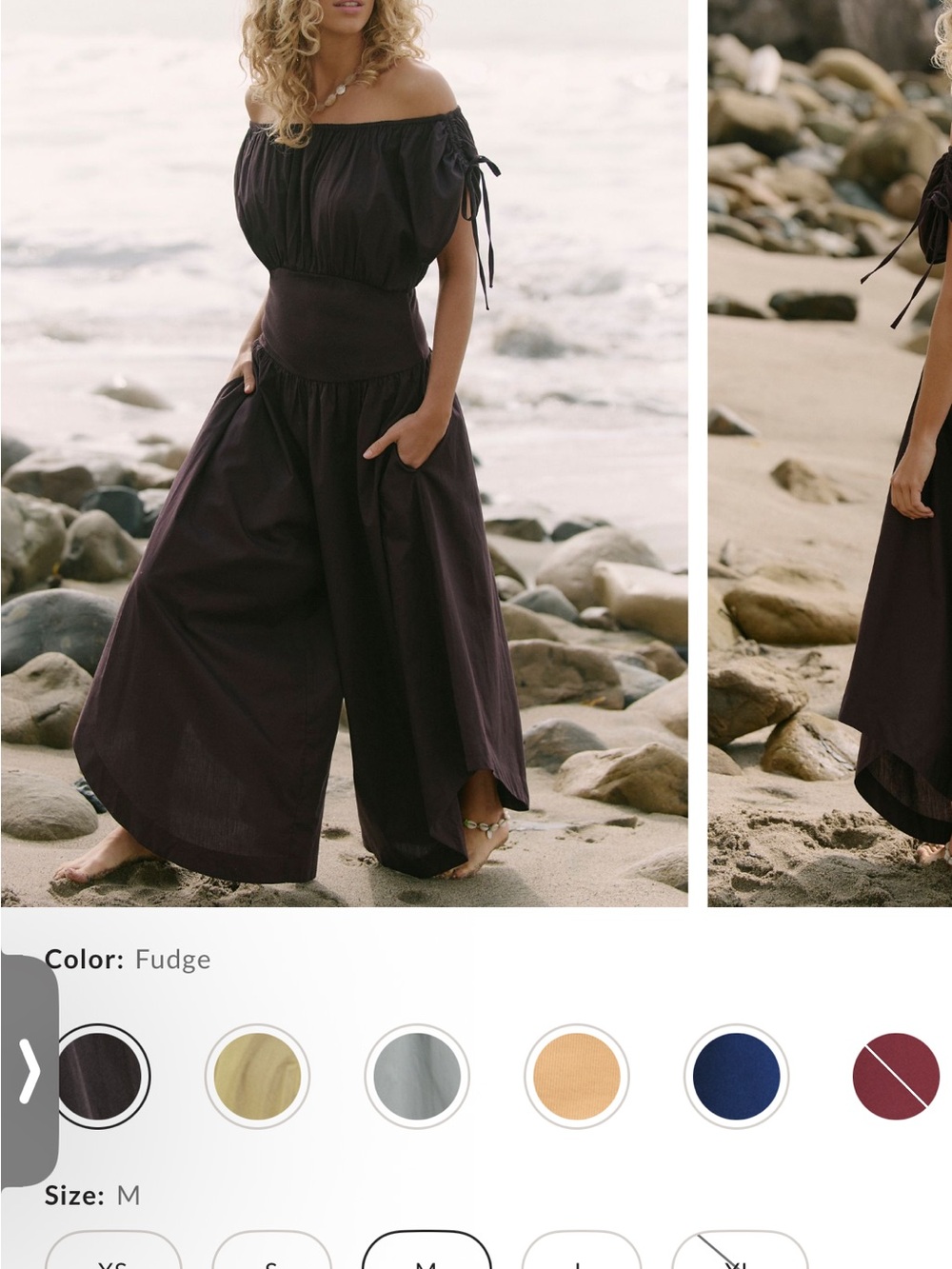 Free People Fudge Off-Shoulder Wide-Leg Jumpsuit